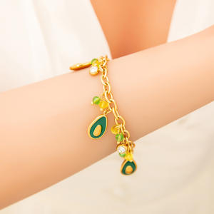 Collier pendentif avocat en acier inoxydable plaqué or 18 carats, bijou à thème fruit pour femme, cadeau, accessoire de mode - Product Image 4