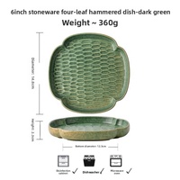 Assiette à collation en grès rétro de haute qualité plat à sushi en céramique personnalisé avec porte-pot à thé Snack pour l'exportation transfrontalière