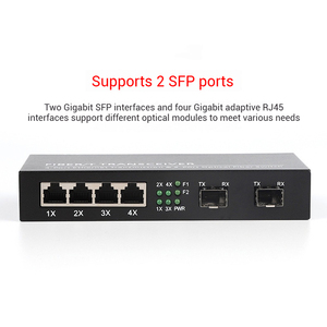 Bán buôn Gigabit <span class=keywords><strong>Ethernet</strong></span> sợi chuyển đổi với 2 SFP cổng 4 RJ45 cổng thu phát sợi SFP thu phát - Product Image 6