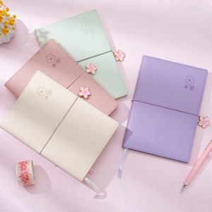 Cuaderno de Diario A5 Personalizado, Serie Flor de Cerezo 32K, Encuadernación Cosida, Tapa Dura, Imitación de Cuero Térmico, Promocional, Bonito - Product Image 2