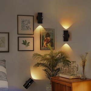 Veilleuses LED modernes 3 CCT avec capteur de luminosité, luminosité réglable, détecteur crépusculaire, rechargeables, murales, pour chambre, alimentées par batterie, intelligentes et dimmables - Product Image 6
