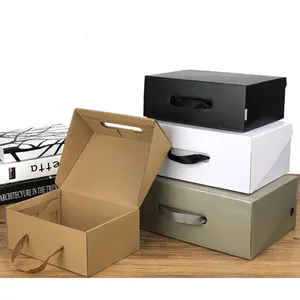 Scatola da imballaggio in carta per scatola regalo per scarpe scatola da scarpe pieghevole in cartone economico