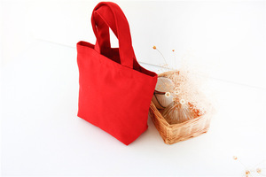 Wholesale Custom Logo Cute Small <b>Canvas</b> Tote <b>Bag</b> Eco Friendly Reusable Solid Color Cotton Tote <b>Bag</b> - Product Image 2