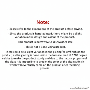 Ensemble de 6 assiettes à steak en céramique peintes à la main Indigo Chevron allant au micro-ondes pour la cuisine dans les hôtels à faible quantité minimale de commande - Product Image 1