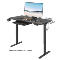 Escritorio Ergonómico de Altura Ajustable Eléctrico, Moderno y Resistente, de Metal, con un Solo Motor, Estación de Trabajo para Computadora, Fácil de Armar
