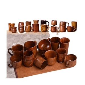 Juego de Taza y Platillo de Café de Madera de Azufaifo de 270 ml con Logotipo Personalizado, Creativo, para el Regreso a Clases, Venta al Por Mayor de Fábrica - Product Image 2