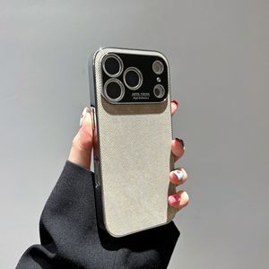 Coque antichoc intégrale pour iPhone 17 Pro Max, texture denim, grande fenêtre électroplaquée - Product Image 3