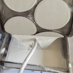 Semi-Automatic Middle Cooked <b>Chapati</b> Dough Sheeter Core Motor Lumpia Wrapper <b>Maker</b> 304 Stainless Steel 20 PCS/Min - Product Image 1