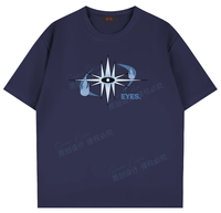 T-shirt pour homme 100% coton imprimé araignée 250 g/m² avec logo personnalisé, coupe ample, jersey décontracté avec motif