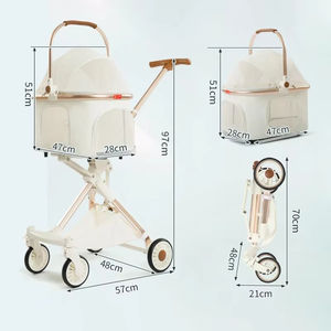 Adjustable Fabric Detachable Carrier Luxury Foldable Pet Stroller for Cats Dogs & Small Animals - Product Image 5