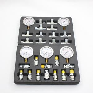 Hydraulikdruck-Testkit mit 5 Messgeräten 5 Prüf schläuche 13 Kupplungen und 14 T-Steck verbinder Manometer-Kit Testkit - Product Image 5