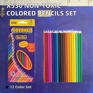 Ensemble de crayons de couleur multicolores de haute qualité X530 non toxiques et respectueux de l'environnement pour le dessin en bois des enfants - Product Image 3