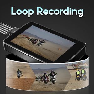 Caméra embarquée GPS étanche à double objectif HD 1080P de 4,0 pouces, enregistreur vidéo avant et arrière pour moto avec garantie d'un an - Product Image 6