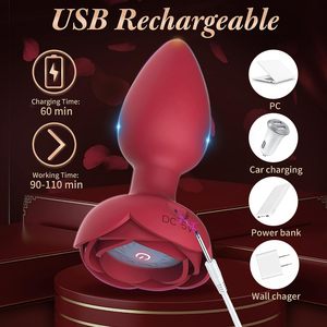 <span class=keywords><strong>Plug</strong></span> <span class=keywords><strong>Anale</strong></span> Vibrante con 10 Modalità di Vibrazione, LED Ricaricabile, 100% Impermeabile, Senza Lattice, Giocattolo Sessuale Rosa - Product Image 5