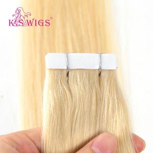 Super Soft Raw Virgin Tape Ins Full Cuticle Aligned Seamless PU Skin Weft Human Hair Thick End No <b>Split</b> Secure Adhesive Tape - Product Image 6