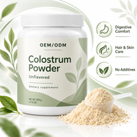 Poudre de colostrum personnalisable 500g, sans arôme, immunoglobulines naturelles pour la nutrition quotidienne, soins des cheveux et de la peau, OEM ODM