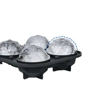 Hình Dạng Độc Đáo <span class=keywords><strong>Ice</strong></span> <span class=keywords><strong>Ball</strong></span> Báo Chí Rõ Ràng Lớn Ướp Lạnh Uống Silicone Sphere <span class=keywords><strong>Ice</strong></span> <span class=keywords><strong>Ball</strong></span> Maker Khuôn - Product Image 1