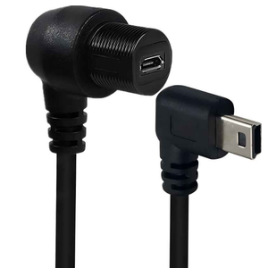 Auto Dashboard Montaje en panel empotrado Mini <span class=keywords><strong>USB</strong></span> 5P Macho a <span class=keywords><strong>Micro</strong></span> 5P <span class=keywords><strong>USB</strong></span> Hembra <span class=keywords><strong>Cable</strong></span> impermeable - Product Image 6