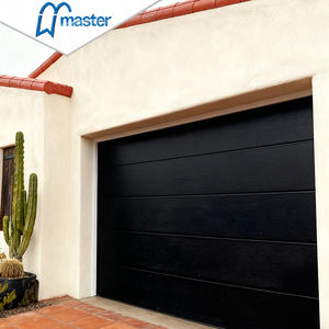 Porte de garage sectionnelle commerciale de luxe moderne, à enroulement, double, de sécurité, finition soignée, pour garage à deux voitures - Product Image 1