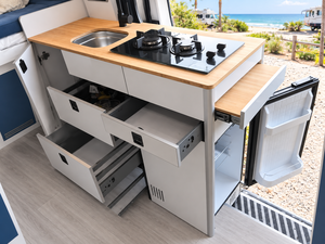 All Aluminum <b>Storage</b> Cabinet System with Honeycomb for Easy Install <b>Camping</b> Interior Renovation - Product Image 1