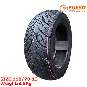 Nouveau pneu de scooter YUEBO 110/70-<span class=keywords><strong>13</strong></span> de <span class=keywords><strong>13</strong></span> <span class=keywords><strong>pouces</strong></span>, sans chambre à air, haute qualité, <span class=keywords><strong>semi</strong></span>-soudé à chaud, pour rénovation/amélioration, garantie d'un an - Product Image 2