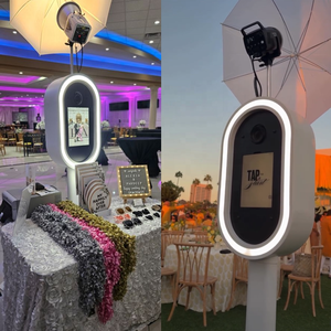 Meilleure machine de photomaton de mariage avec éclairage RVB pour la location d'événements, coque de photomaton professionnelle DSLR ovale, photomaton iPad - Product Image 3