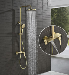Nuevo juego <span class=keywords><strong>de</strong></span> grifos <span class=keywords><strong>de</strong></span> gama alta 59 juego <span class=keywords><strong>de</strong></span> grifos <span class=keywords><strong>de</strong></span> baño <span class=keywords><strong>de</strong></span> latón macizo <span class=keywords><strong>para</strong></span> Villa Hotel hogar Sistema <span class=keywords><strong>de</strong></span> <span class=keywords><strong>ducha</strong></span> <span class=keywords><strong>de</strong></span> bañera <span class=keywords><strong>de</strong></span> oro cepillado - Product Image 2