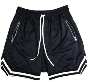 Impressão do logotipo personalizado Malha Calções de Basquete Homens Verão Esporte Atlético Corrida <span class=keywords><strong>Shorts</strong></span> Suor Ginásio Plus Size <span class=keywords><strong>Shorts</strong></span> dos homens para homens - Product Image 4