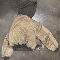 Veste bomber pour homme sur mesure, coupe ample, imperméable, à fermeture éclair, rembourrage matelassé à l'intérieur, patchs brodés