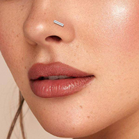 Clous d'oreille en acier inoxydable 316L, clous d'oreille pour le nez, l'lobe de l'oreille, l'hélix, petit labret, piercing pour la lèvre, tragus, clous d'oreille pour femmes, bijoux pour le corps