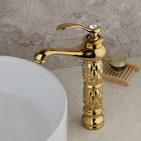 Robinet de salle de bain monocommande en laiton massif, design rétro de luxe, finition chromée, pour eau chaude/froide, idéal pour les hôtels