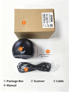 <span class=keywords><strong>Lecteur</strong></span> de codes-barres omnidirectionnel mains libres <span class=keywords><strong>pour</strong></span> supermarché, scanner de codes <span class=keywords><strong>QR</strong></span> de table, scanner de codes-barres 2D de bureau <span class=keywords><strong>pour</strong></span> système de point de vente - Product Image 6