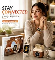 Montres intelligentes Smart Watch Relojes Smartwatch Montre connectée avec écouteurs 2 en 1 WT-08