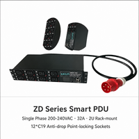 KAILES (KLS) PDU intelligent pour rack, 12 prises C19, connecteur d'entrée industriel pour armoire de centre de données, prise IEC, charge maximale 23,01 kW