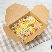 Op Maat Bedrukt Wegwerp Papieren Bento-Doos