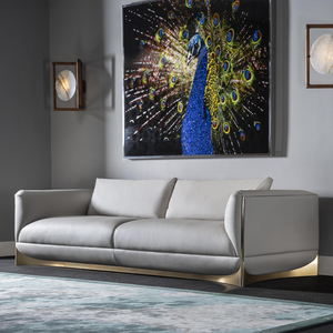 Divano Moderno di Lusso a 3 Posti di Alta Qualità con Tessuto in Velluto Blu Premium per uno Spazio Abitativo Sofisticato <span class=keywords><strong>e</strong></span> Accogliente - Product Image 3