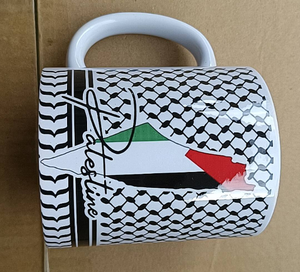Promosyon hediye için baskı Logo süblimasyon baskı kahve fincanı ile yüksek kaliteli kupalar özelleştirilebilir ücretsiz filistin bayrak haritası. - Product Image 2
