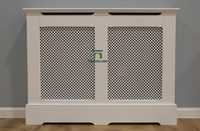 Cache-radiateur en MDF blanc laqué de qualité supérieure OEM/ODM pour marques de décoration intérieure européennes et américaines, meuble de radiateur moderne de taille moyenne