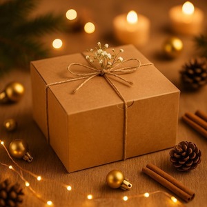 Kraft <b>paper</b> gift box, <b>thick</b> kraft <b>paper</b> box, suitable for gifting and preparing surprises, can be customized according to needs - Product Image 6