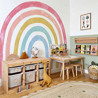 Autocollant mural arc-en-ciel de grande taille pour la décoration de la chambre d'enfant et de la crèche