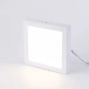 6W 12W 18W 24W Aluminum Square Black Trim Surface Mounted Ceiling Pot Down Panel Lamp Light Led Panel Light