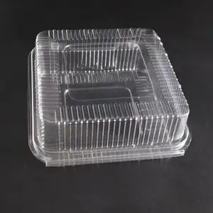 Custom Accept PET Salad Disposable Container 1300ml Plastic Packaging Box Food Durable Clear Fruit Salad Packing 5000pcs RS0936