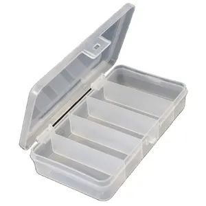 Pp Plastic Kleine Multifunctionele Clear Storage Case 5 Compartimenten Visgerei Accessoire Lokken Doos