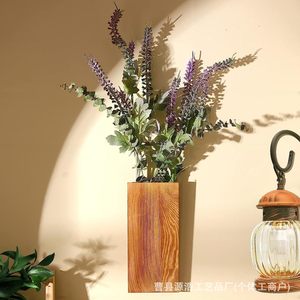Wooden Wall Mounted <b>Planter</b> <b>Rectangle</b> YH26 Decorative For Home Office - Product Image 1