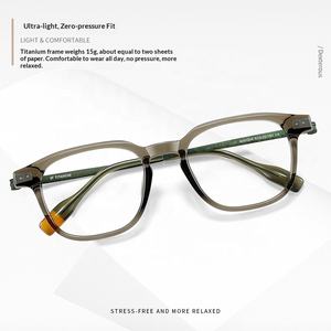 <span class=keywords><strong>Lunettes</strong></span> de vue vintage rétro à monture large carrée <span class=keywords><strong>pour</strong></span> hommes, style cool de designer, monture optique <span class=keywords><strong>pour</strong></span> myopie - Product Image 2