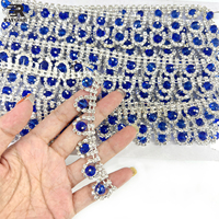 Chaîne de strass à dos plat extrêmement brillante à coudre pour robes de soirée et spectacles de danse, chaussures et sacs richement ornés