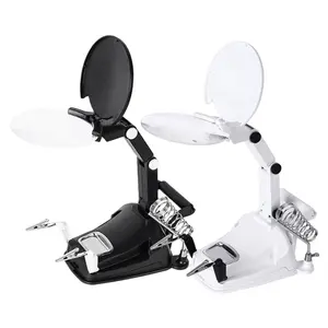 New 360-degree rotating repair reading appraisal HD folding bench magnifier with LED lights