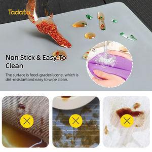 Không Dính Chịu Nhiệt Nhà Bếp Tấm Bảo Vệ Bảng Placemat Tái Sử Dụng Nấu Ăn Thực Phẩm Pastry Mat <span class=keywords><strong>Silicone</strong></span> Baking Mat Cho Lò Nướng - Product Image 6