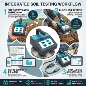 Densitomètre de sol sans graines à compensation automatique de température pour l'étalonnage de précision et les tests de sol sur autoroutes et voies ferrées - Product Image 5