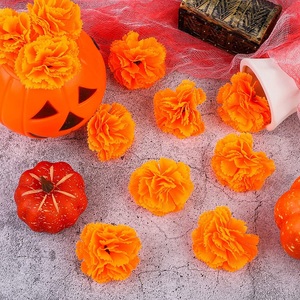 Hoa Cúc Vạn Thọ Nhân Tạo Bằng Lụa Giá Rẻ Với Số Lượng Lớn Cho Trang Trí Đám Cưới Halloween Ấn Độ - Product Image 4